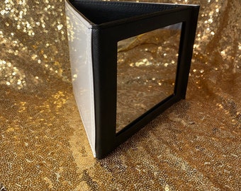 Oversized Travel Mirror with Stand, 6.5x5 inch, Sublimation Blanks