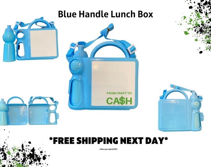 Sublimation Blue Lunch Box Kids Lunch Box Handle Lunch Box Etsy