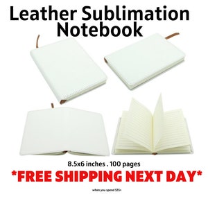 Fabric Sublimation Notebook White with 192 Lined Pages 8.3*5.6 (2 opt –  PYD LIFE