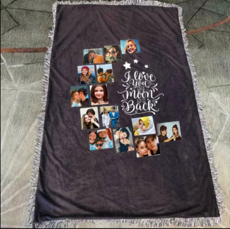 Sublimation Blanket / I Love You to the Moon Blanket / Etsy UK