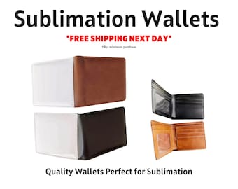 Sublimation Wallet/High Quality Durable Leather feel / Sublimation Blank / Custom Wallet / Photo Wallet