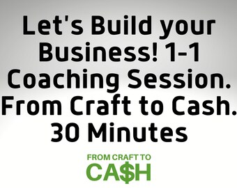 From Craft to Cash 30 Minute Session: Personalized Coaching to Elevate Your Business for the coaching