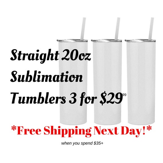 20oz White Sublimation Tumbler Blanks, Straight Cup - Etsy