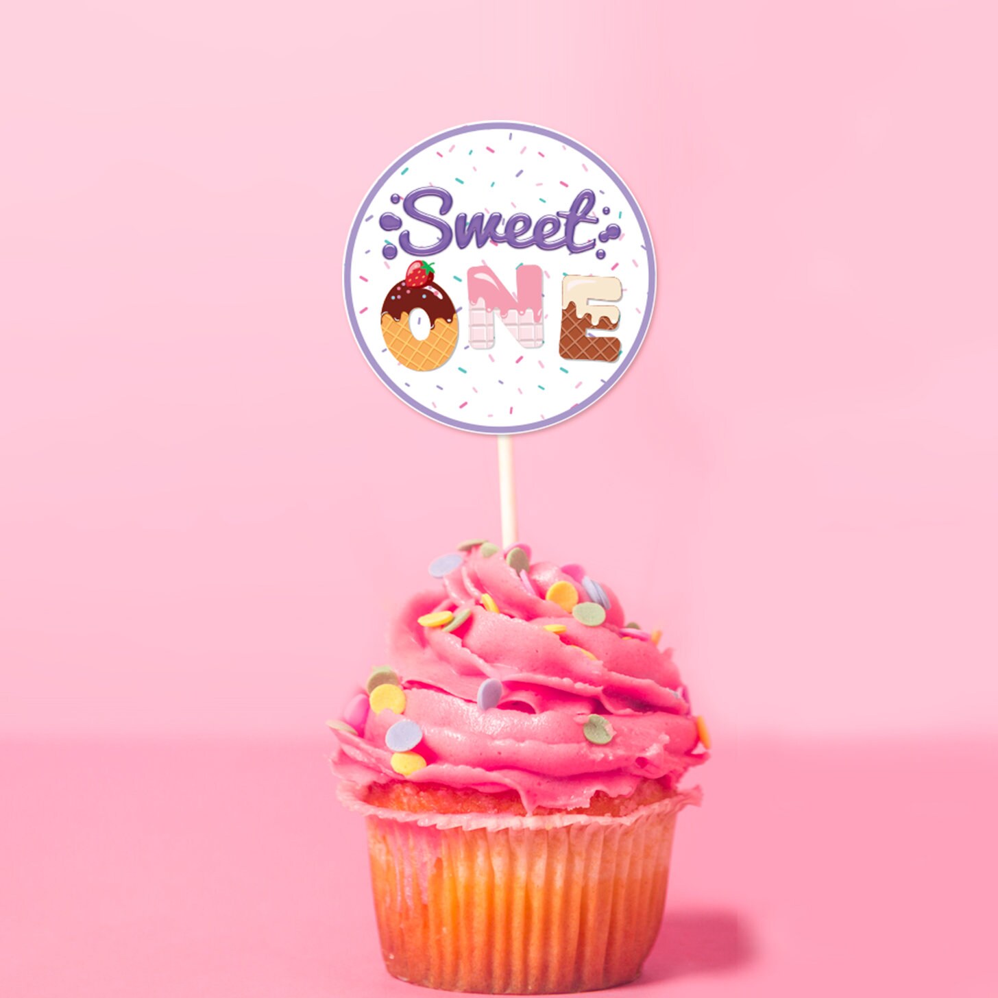 Sweet One Cupcake Toppers Sweet One Party Printable First Etsy Sweet One Cupcake Toppers Sweet One Party Printable First Etsy