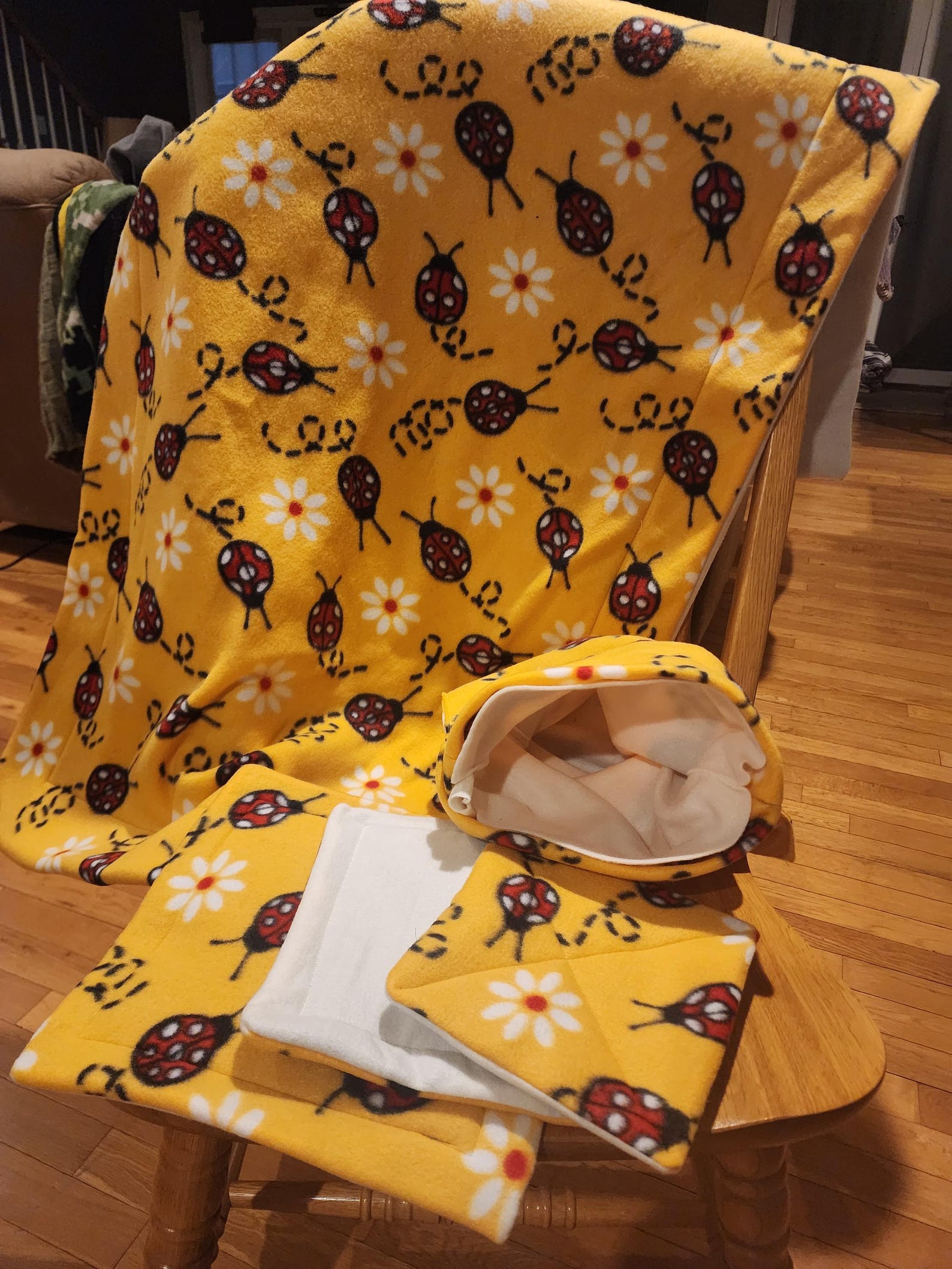 Image showcasing Guinea Pig Fleece Cage Liner Set - Etsy