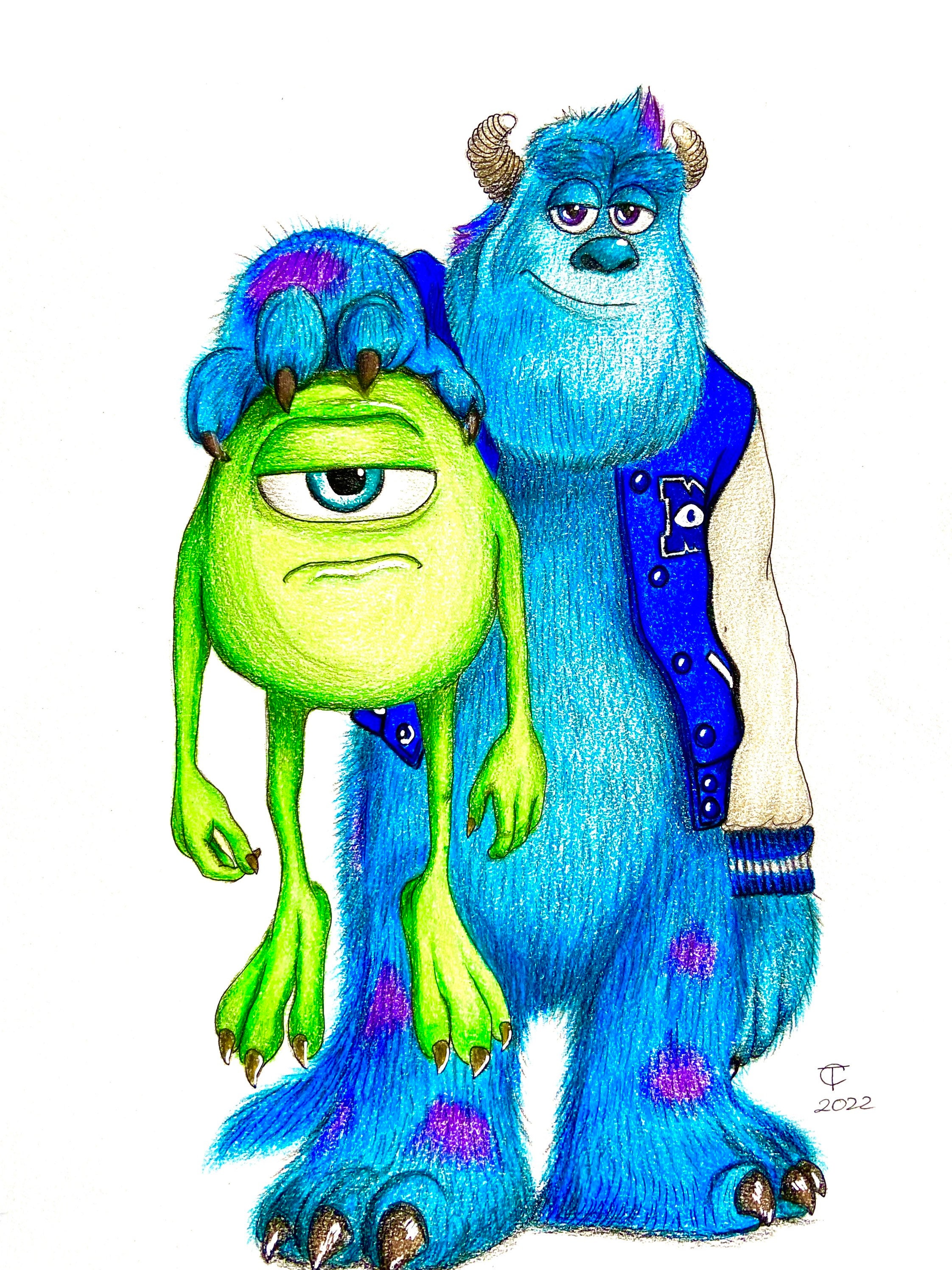 How To Draw Mike Wazowski And Sully