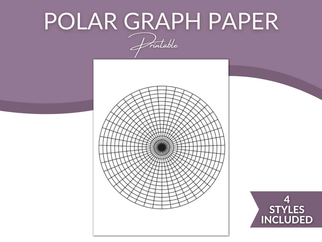Printable Polar Graph Paper Radial Graph Paper Printable - Etsy