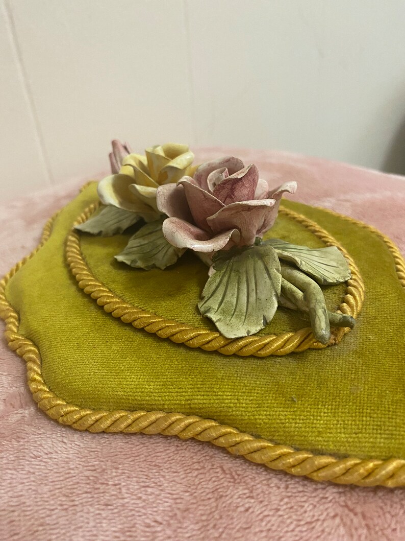 Vintage Capodimonte Porcelain Flowers Wall Decor Made in Italy Etsy