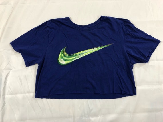 nike swoosh t shirt blue