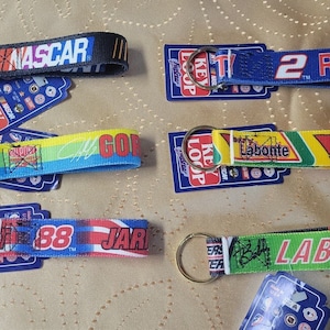Vintage Nascar Keychain Key Loop Key Chain Gordon Jarrett Labonte Rusty