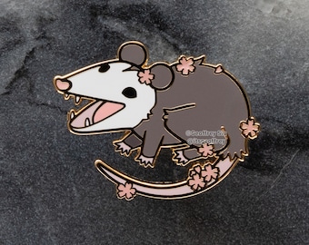 Cherry 'Possum Hard Enamel Pin