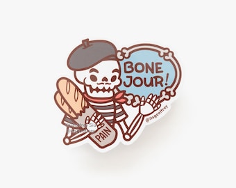 Bone Jour Vinyl Sticker (2.75")