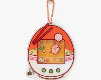 Ramen Virtual Pet Fillable Shaker Keychain