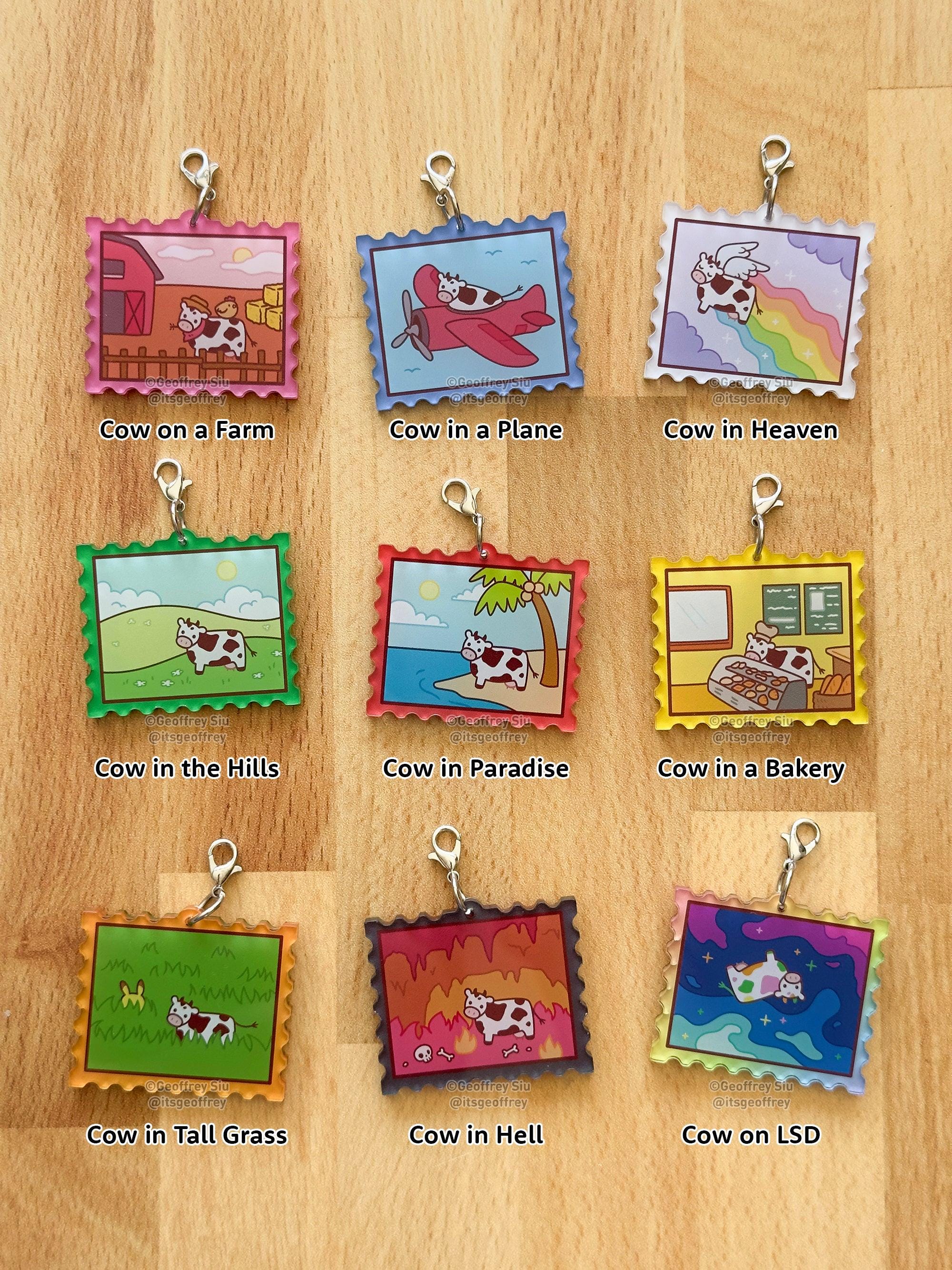 Series 7 Cow Creamy Clicky Keychain Blind Bag - Etsy