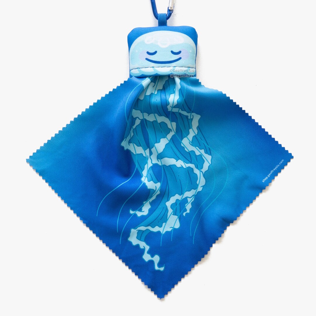 Jellyfish Microfiber Cloth Keychain - Etsy