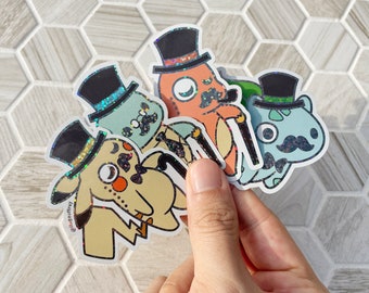 Gentlemon 1 Holographic Glitter Stickers