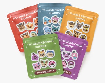 Gentlemon Fillable Keychain Charms Booster Packs