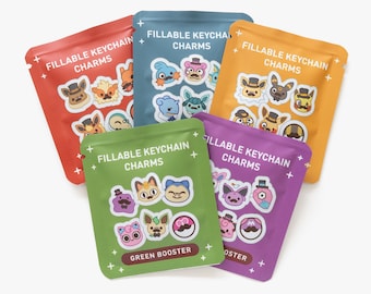 Gentlemon Fillable Keychain Charms Booster Packs