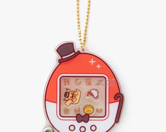 Gentlemon Virtual Pet Fillable Shaker Keychain