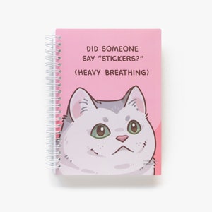 MD Heavy Breathing Cat Reusable Sticker Book