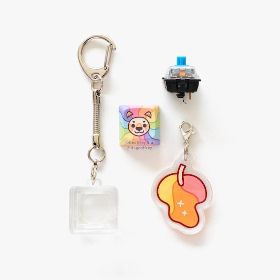 Adam the Rainbow Lion Clicky Keychain - Etsy