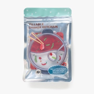 Hot Pot Fillable Shaker Keychain (3.625