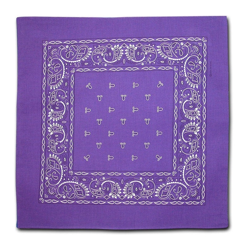 Bandanas Pack of 12 Purple Paisley Pattern Bulk Bandannas Etsy