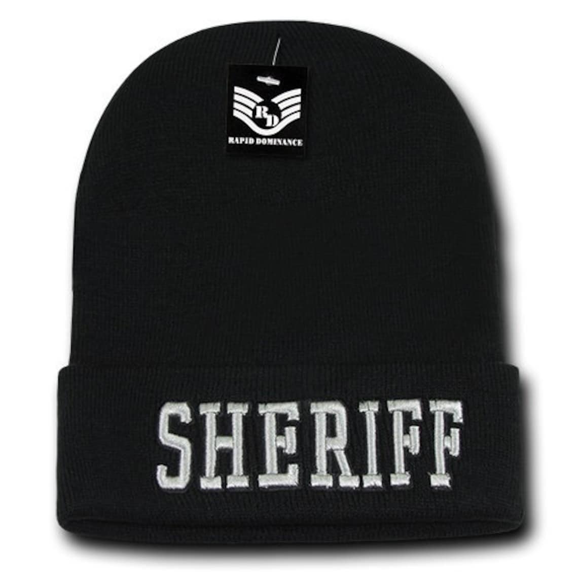 Sheriff Knit Beanie Cap Cop Beanie Sheriff Beanie Sheriff Etsy