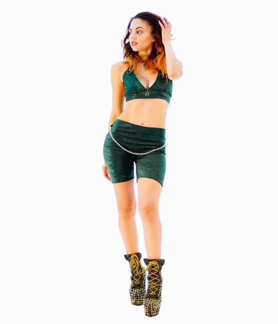green two piece outfit