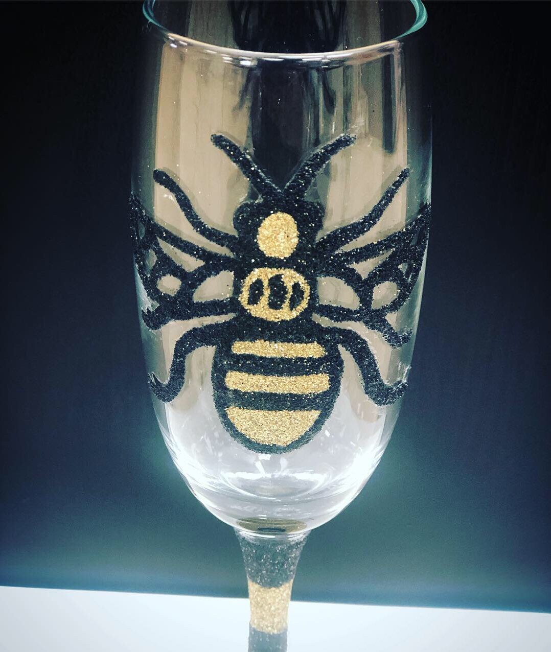 Manchester Bee Glass Worker Bee Champagne Glass Etsy