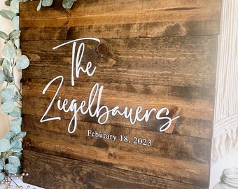 Wedding Guest Book, Personalized, Wooden Guest Sign, Wedding Decor, Guest Book Alternative, Wedding Ceremony Sign, Graduation Guest book