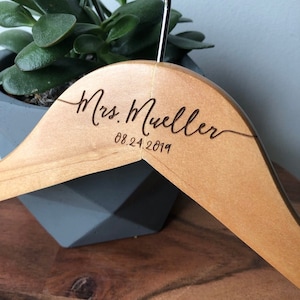 Bridesmaid Dress Hanger | Wedding Hanger, Wooden Engraved Hanger, Bridal Dress Hanger,Wedding Name Hangers, Bride to be, wedding planning
