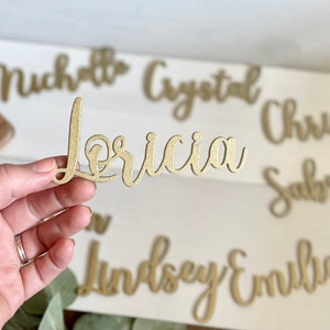 Mini Laser Cut Wood Name - Wedding Place cards | Event place cards