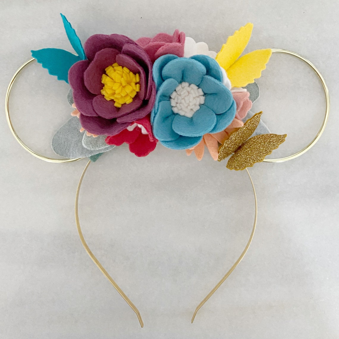 Minnie Mouse Ears, Felt Flower Ears, Mouse Ears, Flower Encanto Ears