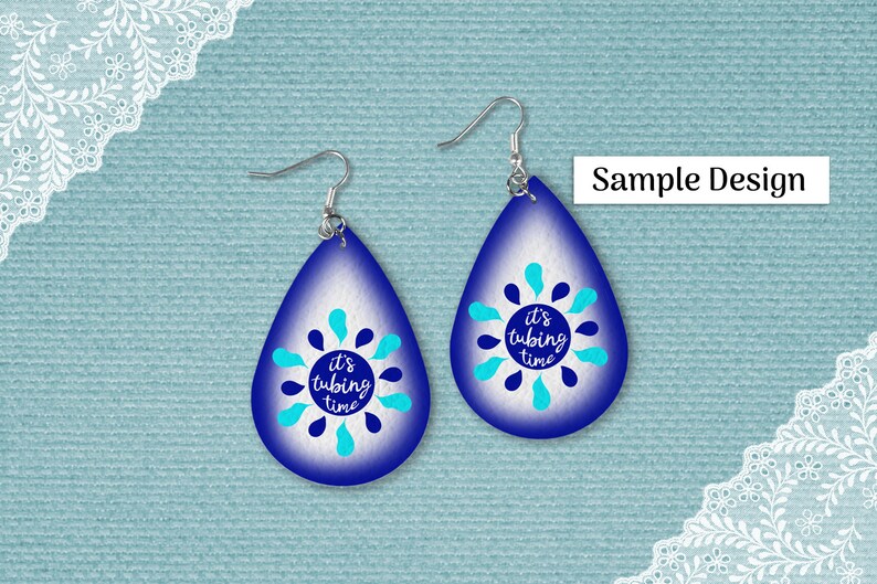 Vinyl Earrings Mockup Set, Faux Leather Earring Mock Up, SVG and Sublimation Mock-Up, JPG and Photoshop PSD Smart Object image 5