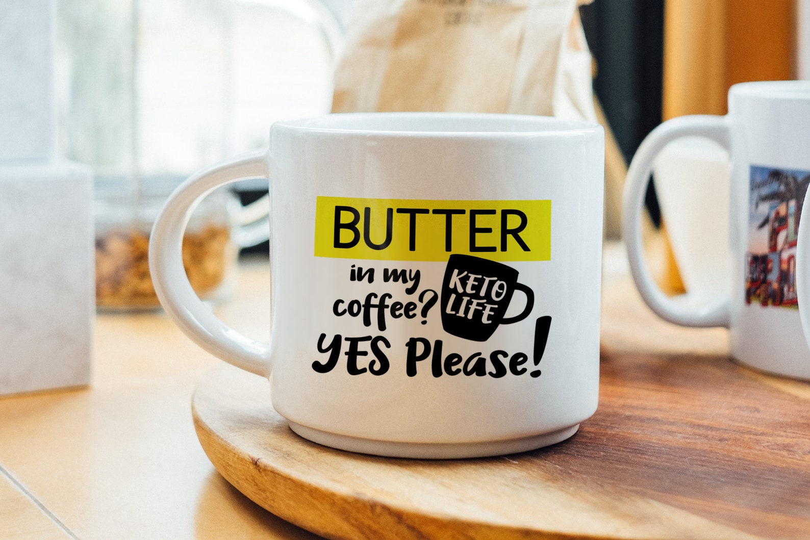 Butter in My Coffee Yes Please, a KETO SVG, Sublimation, Digital