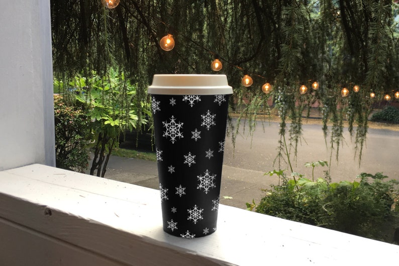 Photoshop PSD Smart Object and JPG Travel Mug Mockup Black Coffee Travel Cup Mock-Up Travel Mug Mockup