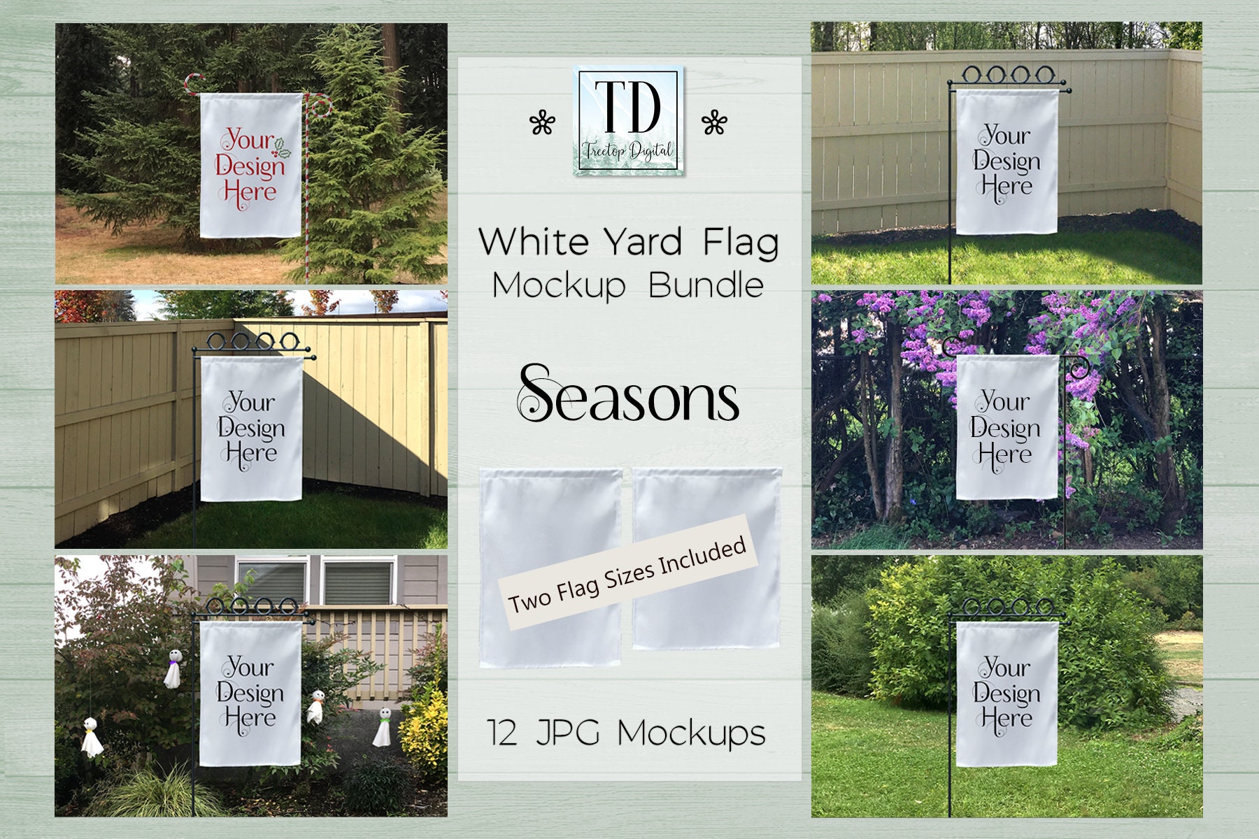 Download White Yard Flag Mockup for all Seasons White Garden Flag ...