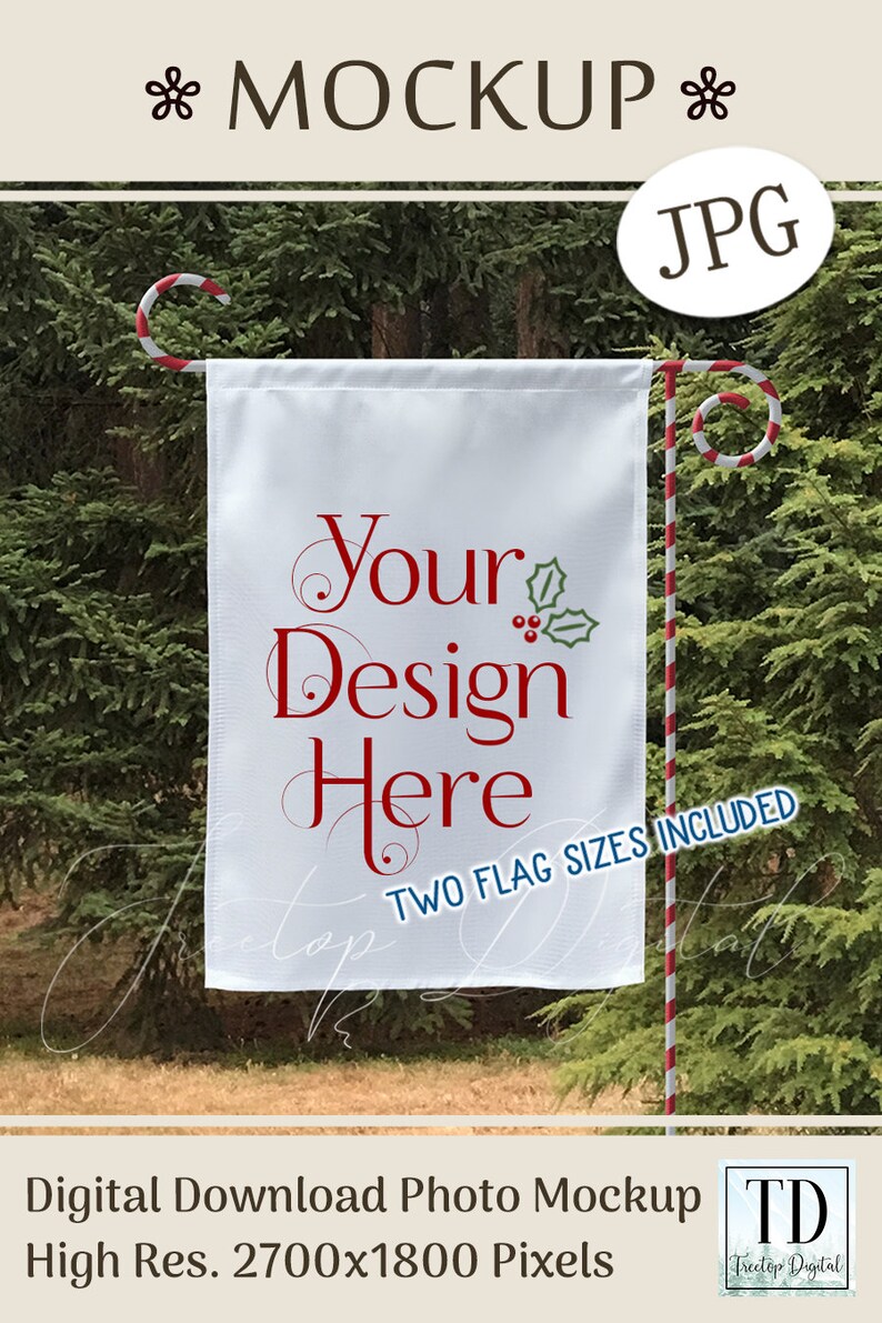 Download Yard Flag Mockup for Winter Garden White Flag Mockup for ...