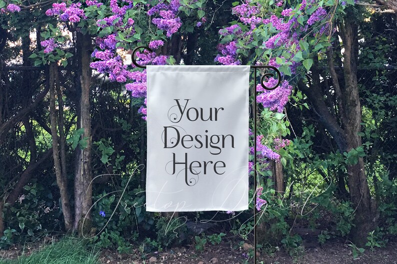Download Garden Flag Mockup White And Burlap Yard Flag Mock Up In Lilacs Digital Art Collectibles Vadel Com