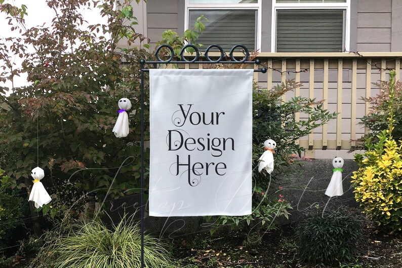 Download Halloween Yard Flag Mockup Garden Flag Mockup for SVG or | Etsy