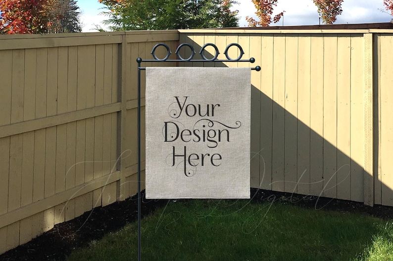 Download Burlap Yard Flag Mockup Garden Burlap Flag Mockup for SVG or | Etsy