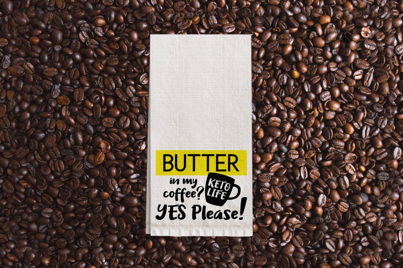 Download Kitchen Towel Mockup with Coffee Beans Tea Towel Mockup ...