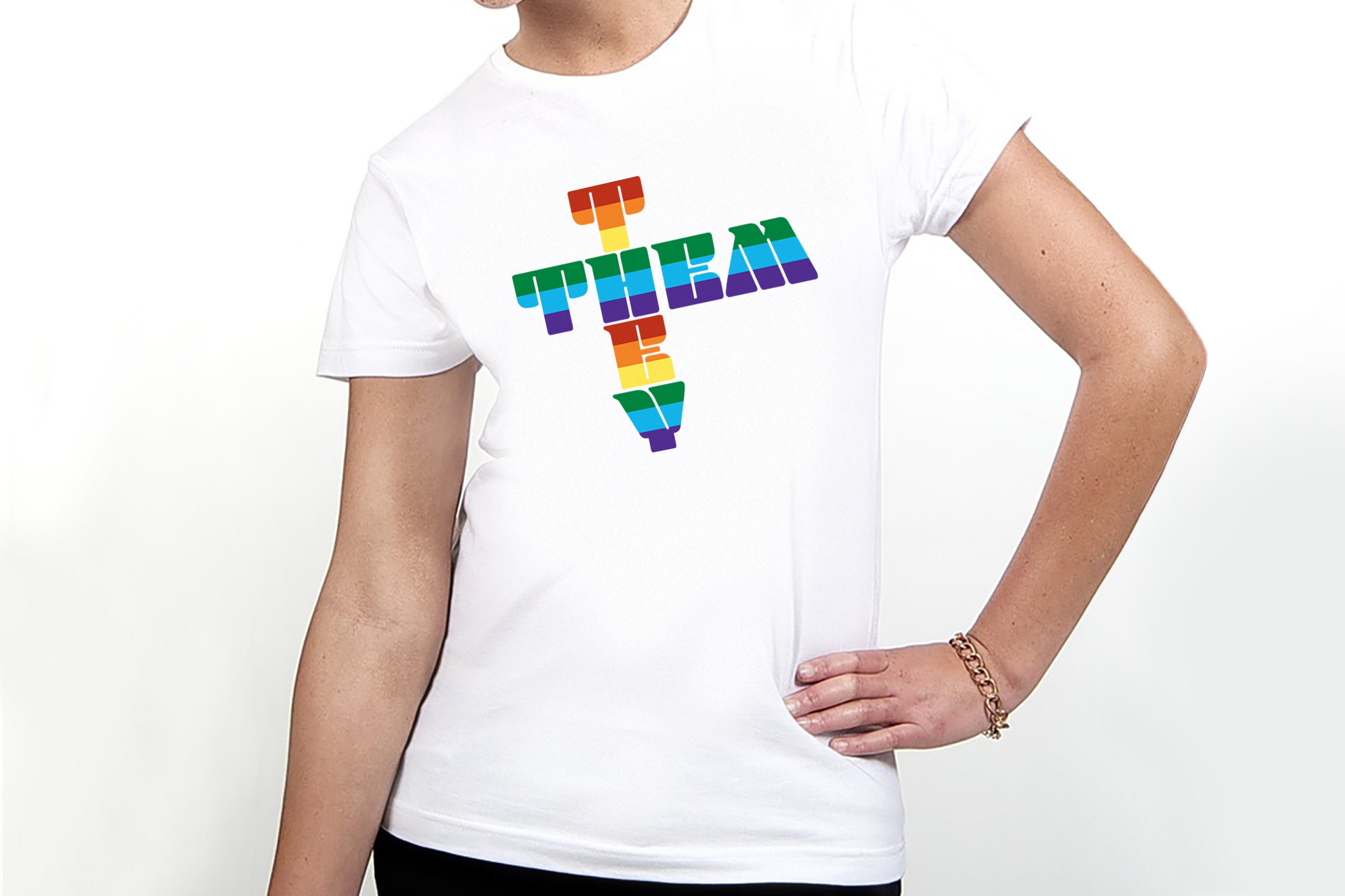 They Them Gender Pronoun Sublimation Design PNG and JPG File - Etsy