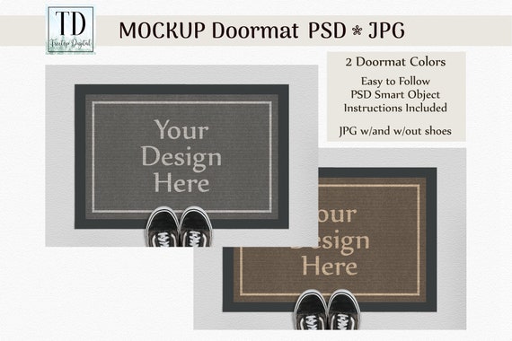 Download Welcome Doormat Mockup Door Mat Mock Up For Svg And Etsy