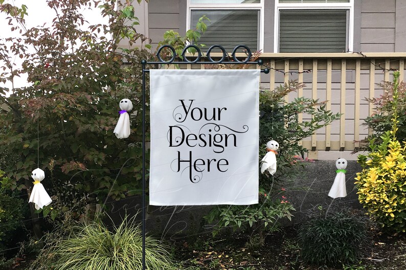 Download Halloween Yard Flag Mockup Garden Flag Mockup for SVG or ...