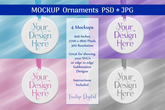 Download Christmas Ornament Mockup Set Ceramic Ornament Template Svg Etsy 3D SVG Files Ideas | SVG, Paper Crafts, SVG File