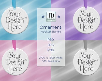 Set di mockup di ornamenti natalizi per clipart, SVG e disegni a sublimazione, jpg, png, Photoshop, psd, oggetti intelligenti, mock-up di Natale