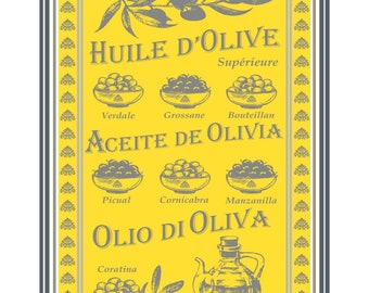 French Kitchen Dishtowel, Cotton Dishtowel,  Kitchen Towel from Provence ,Gifts for kitchen, housewarming gift.