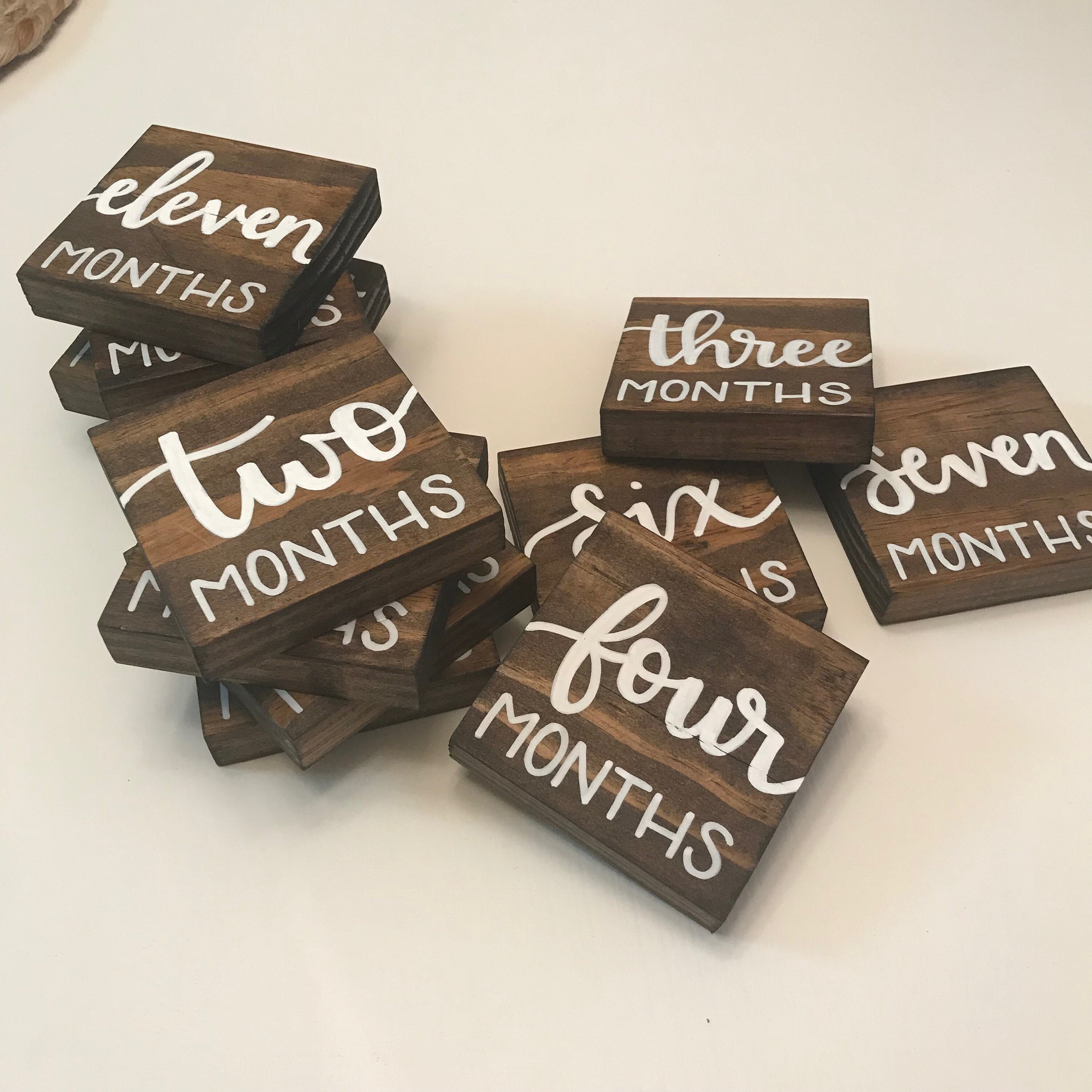 Milestone Blocks Baby Month Blocks Monthly Blocks Baby Etsy